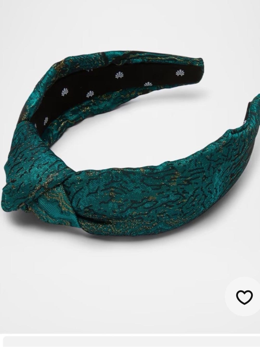 ISO Teal Lele Sadoughi Knotted Headband with Metallic Accent